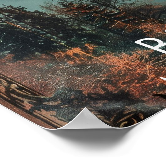 Schloss Neuschwanstein Vintag Poster (Ecke)