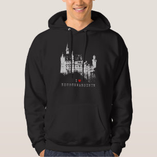 Schloss Neuschwanstein Vintages Bayern I Liebe Ger Hoodie