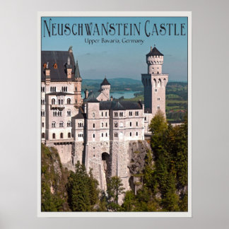 Schloss Neuschwanstein von Marienbrücke - Englisch Poster
