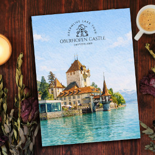 Schloss Oberhofen am Thunersee, Schweiz   Souvenir Postkarte