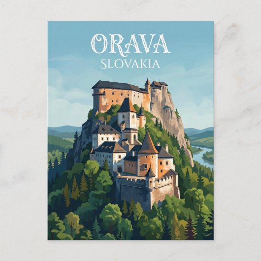 Schloss Orava Slowakei Postkarte (Vorderseite)
