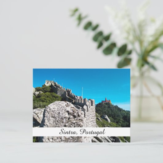 Schloss Pena Schloss Moors Sintra Portugal Postkarte (Stehend Vorderseite)