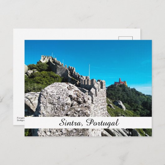 Schloss Pena Schloss Moors Sintra Portugal Postkarte (Vorne/Hinten)