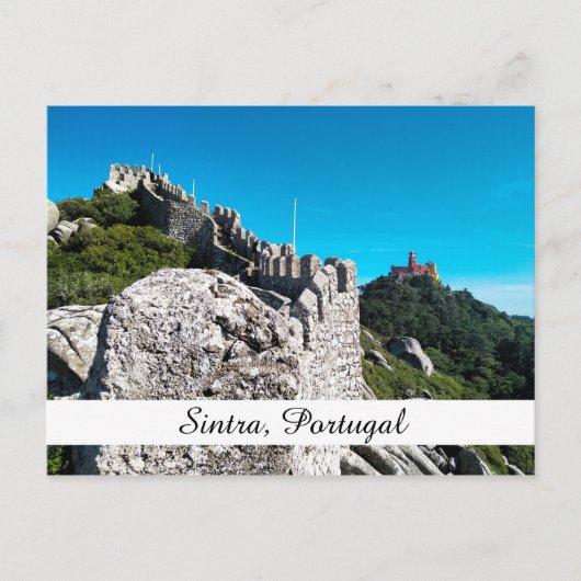 Schloss Pena Schloss Moors Sintra Portugal Postkarte (Vorderseite)