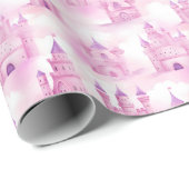 Schloss Princess Nahtloses Muster Geschenkpapier (Rolleneckpunkt)
