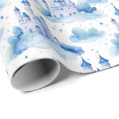 Schloss Princess Nahtloses Muster Geschenkpapier (Rolleneckpunkt)