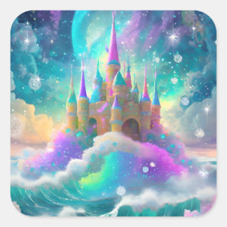 Schloss Quadratischer Aufkleber