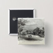 Schloss Rosenau, nahe Kammgarn-stoff Button (Vorne & Hinten)
