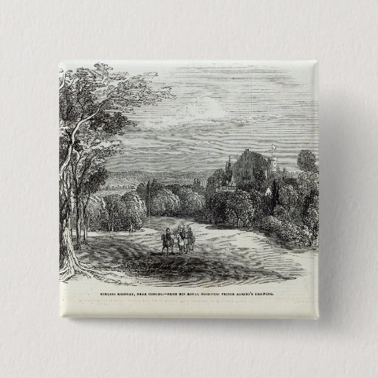 Schloss Rosenau, nahe Kammgarn-stoff Button (Vorderseite)