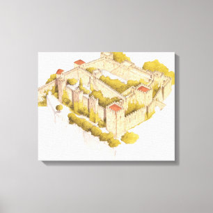 Schloss San Jorge. Lissabon Portugal Leinwanddruck