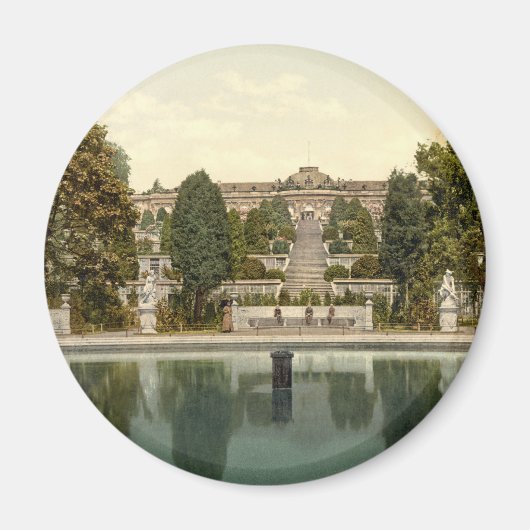 Schloss Sanssouci, Potsdam, Berlin, Deutschland Magnet (Vorne)