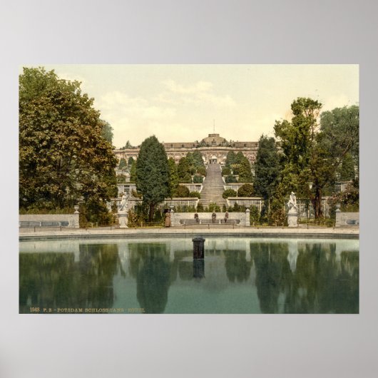 Schloss Sanssouci, Potsdam, Berlin, Deutschland Poster (Vorne)
