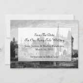Schloss Save the Date Hochzeitsankündigung Einladung (Vorderseite)