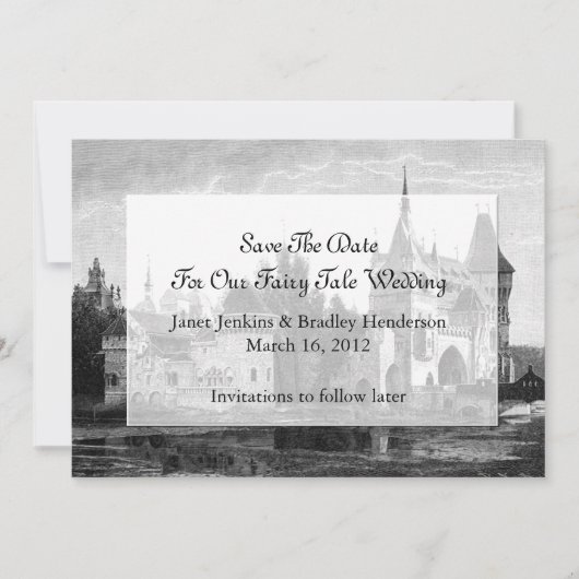 Schloss Save the Date Hochzeitsankündigung Einladung (Vorderseite)