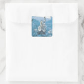 Schloss Schönheit Quadratischer Aufkleber (Tasche)