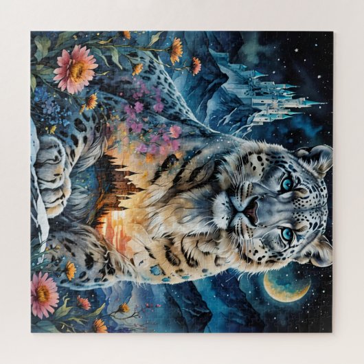 Schloss Snow Leopard Moon Jigsaw Puzzle (Horizontal)