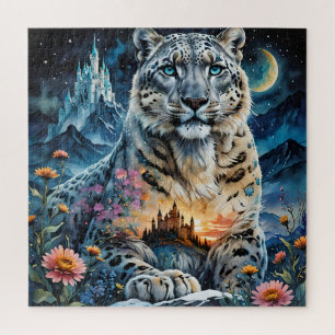 Schloss Snow Leopard Moon Jigsaw Puzzle