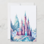 Schloss Sparkle Frozen 1. Geburtstag Einladung (Rückseite)