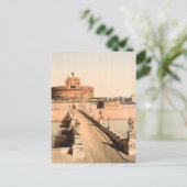 Schloss St. Angelo und Brücke, Rom, Latium Italien Postkarte (Stehend Vorderseite)