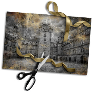 Schloss Steampunk Aschaffenburg Decoupage Seidenpapier