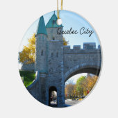 Schloss-Tore Québec-Stadt Kanada Keramik Ornament (Links)