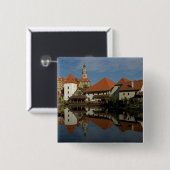 Schloss Turm, Moldau, Cesky Krumlov, Button (Vorne & Hinten)