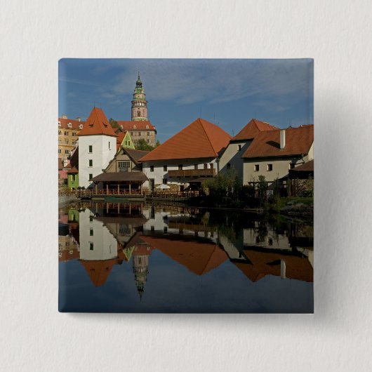 Schloss Turm, Moldau, Cesky Krumlov, Button (Vorderseite)