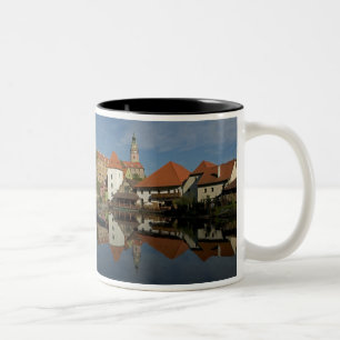 Schloss Turm, Moldau, Cesky Krumlov, Zweifarbige Tasse