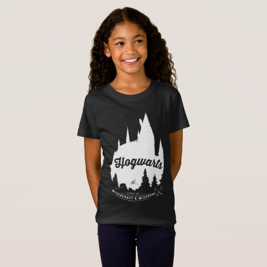 Schloss-Typografie Harry Potters | HOGWARTS™ T-Shirt (Vorne ganz)