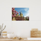 Schloss und Blume Poster (Küche)