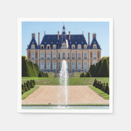 Schloss und Parc de Sceaux im Sommer - Frankreich Serviette