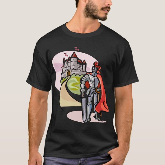 Schloss und Ritter T-Shirt (Vorderseite)