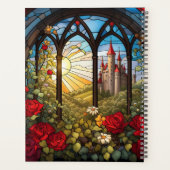 Schloss und Rose Glasfenster Planer (Rückseite)