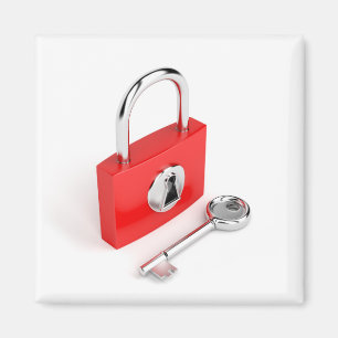 Schloss und Schlüssel Magnet