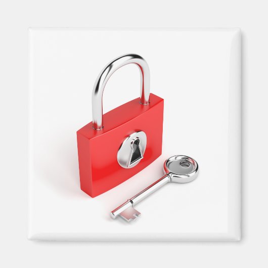 Schloss und Schlüssel Magnet (Vorne)