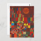 Schloss und Sonne, Paul Klee Expressionismus Postkarte (Vorne/Hinten)