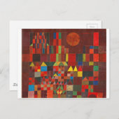 Schloss und Sonne, Paul Klee Expressionismus Postkarte (Vorne/Hinten)