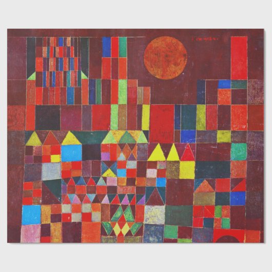 Schloss und Sonne, Paul Klee Geschenkpapier (Flach)