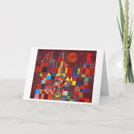 Schloss und Sonne, Paul Klee Karte (Vorderseite)