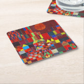 Schloss und Sonne, Paul Klee Rechteckiger Pappuntersetzer (angewinkelt)