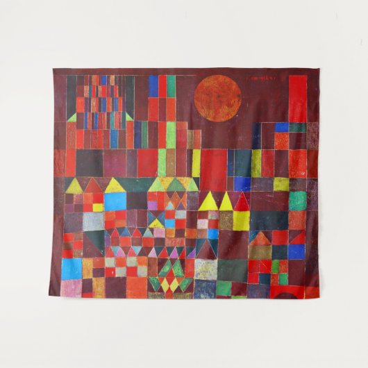 Schloss und Sonne, Paul Klee Wandteppich (Vorderseite (Horizontal))