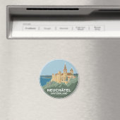 Schloss und Stiftskirche, Neuchâtel Magnet (In Situ (Geschirrspüler))
