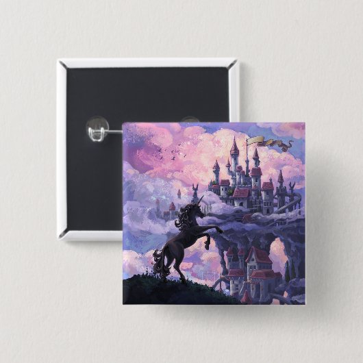 Schloss Unicorn Button (Vorne & Hinten)