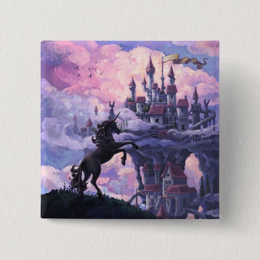 Schloss Unicorn Button (Vorderseite)