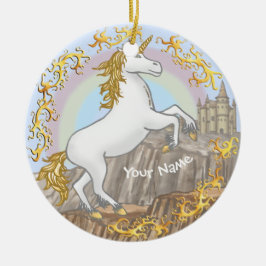 Schloss Unicorn Keramik Ornament