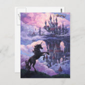Schloss Unicorn Postkarte (Vorne/Hinten)