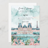 Schloss Versailles Landschaft Hochzeit Frankreich Einladung (Vorne/Hinten)