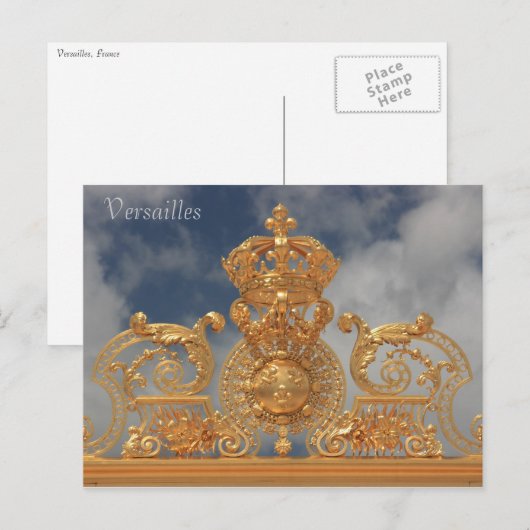 Schloss Versailles Postkarte (Vorne/Hinten)