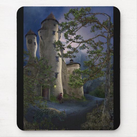 Schloss von geisteskrankem - wartete - Mousepad (Vorne)