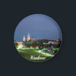 Schloss Wawel in der Nacht in Krakau, Polen Magnet<br><div class="desc">Schloss Wawel in der Nacht in Krakau, Polen</div>
